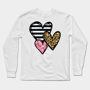 Valentines Hearts Long Sleeve T-Shirt